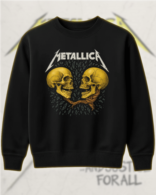 Metallica Sad But True Men Dual Skull T-Shirt, Hoodie, Sweatshirt, Long Sleeve, Tank Top