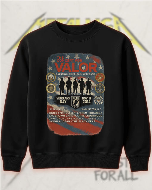 Concert For Valor Veterans Day Tribute T-Shirt, Hoodie, Sweatshirt, Long Sleeve, Tank Top – Metallica, Eminem, Rihanna, Carrie Underwood - Image 7