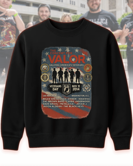 Concert For Valor Veterans Day Tribute T-Shirt, Hoodie, Sweatshirt, Long Sleeve, Tank Top – Metallica, Eminem, Rihanna, Carrie Underwood - Image 9