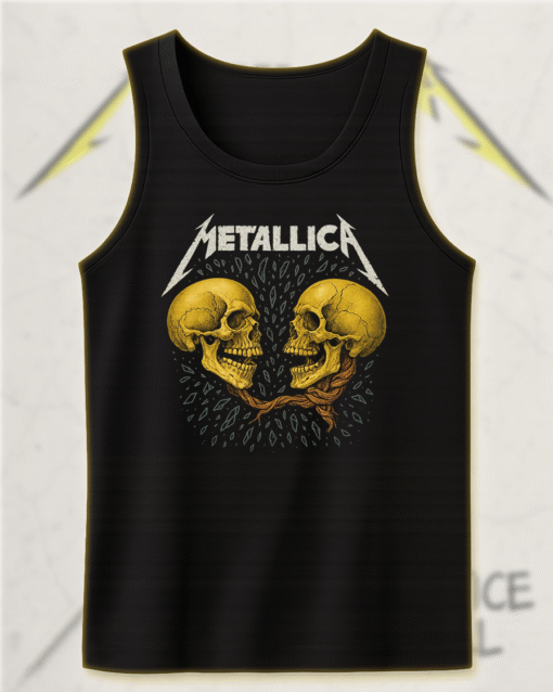 Metallica Sad But True Men Dual Skull T-Shirt, Hoodie, Sweatshirt, Long Sleeve, Tank Top
