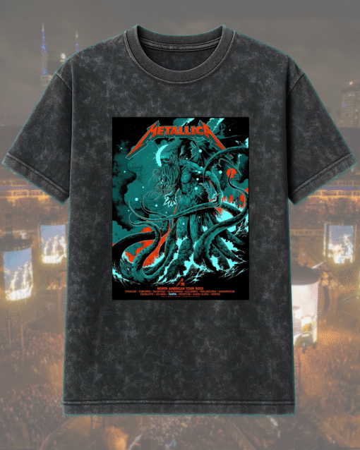 Metallica M72 Tampa 2025 Pop-Up Shop Acid Wash T-Shirt & Hoodie – June 6 & 8 Raymond James Stadium Florida