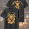 Metallica M72 World Tour 2025 Acid Wash Shirt & Hoodie – Tour Dates & Cities Two-Sided Print