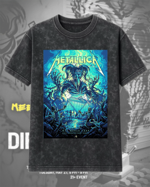 Metallica M72 Atlanta 2025 Pop-Up Shop Acid Wash T-Shirt & Hoodie | June 3 – Mercedes-Benz Stadium, GA