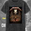 Metallica M72 Charlotte 2025 – Skeleton King Art Acid Wash T-Shirt & Hoodie (Bank of America Stadium, NC)