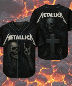 Metallica 3D Skull Baseball Jersey Style Shirt – All Over Print T-Shirt, Hoodie, Long Sleeve, Tank Top for Heavy Metal Fans