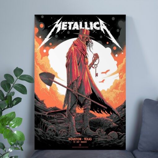 Metallica Concert Tour – M72 World Tour – June 14, 2025 – Houston, Texas – NRG Stadium – Death Reaper Key Art – Poster Print 2