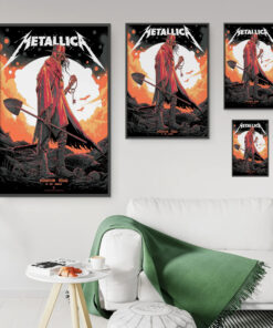 Metallica Concert Tour – M72 World Tour – June 14, 2025 – Houston, Texas – NRG Stadium – Death Reaper Key Art – Poster Print 3