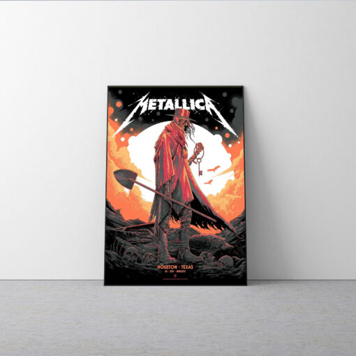 Metallica Concert Tour – M72 World Tour – June 14, 2025 – Houston, Texas – NRG Stadium – Death Reaper Key Art – Poster Print