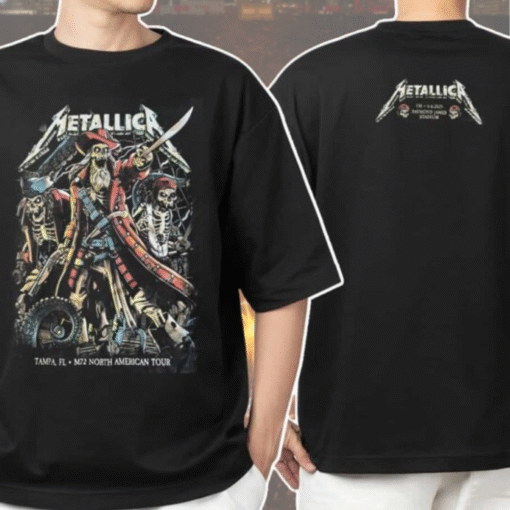Metallica M72 Tampa Poster Show Design Artwork By Andrew Cremeans – June 6, 2025 North American Tour At Raymond James Stadium Tampa Florida Two Sides Unisex T-Shirt