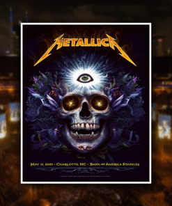 Metallica M72 Charlotte 2025 Poster Canvas – Bank of America Stadium, May 31