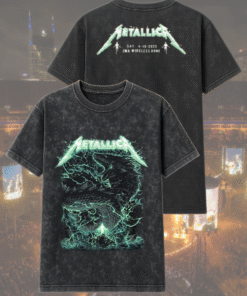Metallica M72 Syracuse 2025 – Thunder Sea Dragon Two-Sided Acid Wash T-Shirt & Hoodie