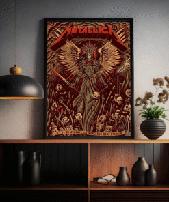 Metallica M72 Atlanta 2025 Poster Canvas – Mercedes-Benz Stadium, Georgia – Tour Venue Artwork Print