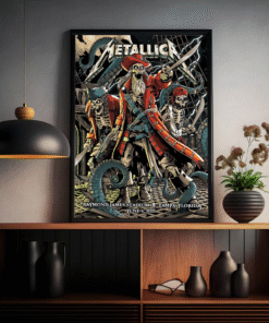 Metallica Pirate Poster – Tampa Florida 2025 Concert Art at Raymond James Stadium
