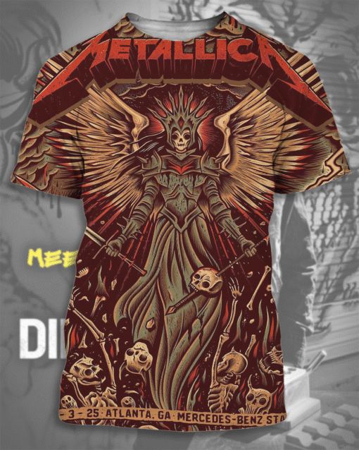 Metallica M72 Atlanta 2025 3D Shirt – All Over Print T-Shirt, Hoodie, Long Sleeve & Tank Top – Mercedes-Benz Stadium Georgia