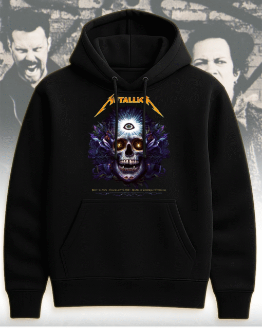 Metallica M72 Charlotte 2025 – Two-Sided Venue T-Shirt / Hoodie / Sweatshirt / Long Sleeve / Tank Top (Bank of America Stadium, NC – May 31)