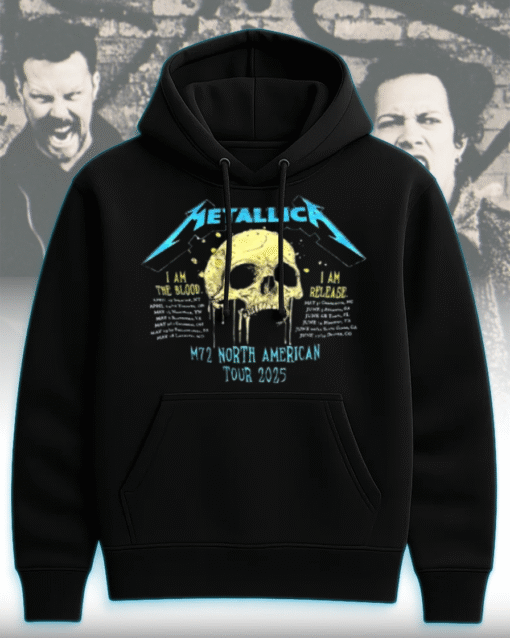 I Am The Blood I Am Release – Metallica M72 North American Tour 2025 Skull Shirt