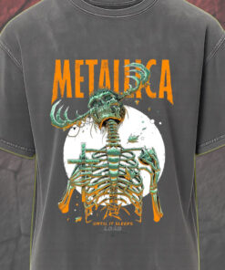metallica 1996 until it sleeps acid wash tee skeleton demon cross art 1