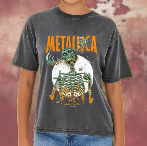 metallica 1996 until it sleeps acid wash tee skeleton demon cross art 3