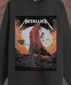 metallica concert tour m72 2025 houston show june 14 grim reaper cowboy long sleeve shirt 1