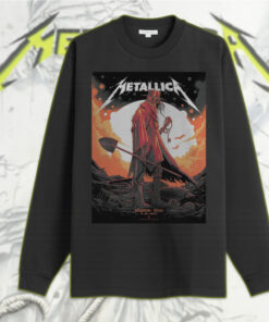 metallica concert tour m72 2025 houston show june 14 grim reaper cowboy long sleeve shirt