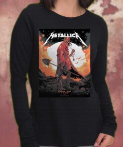 metallica concert tour m72 2025 houston show june 14 grim reaper cowboy long sleeve shirt 3