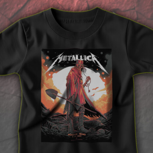 metallica concert tour m72 world tour june 14 2025 houston texas nrg stadium grim reaper key art t shirt 1