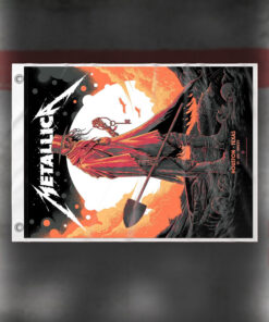 metallica houston 2025 flag m72 world tour skeleton cowboy with key tour art flag 2