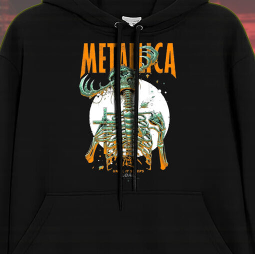 metallica load era until it sleeps 1996 skeleton horned skull art hoodie 1