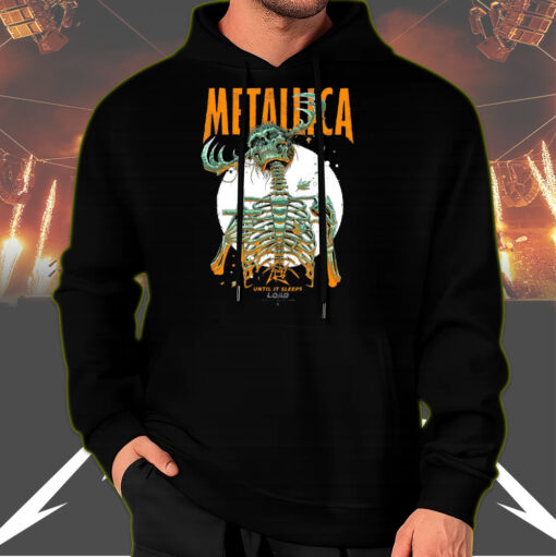 metallica load era until it sleeps 1996 skeleton horned skull art hoodie 2