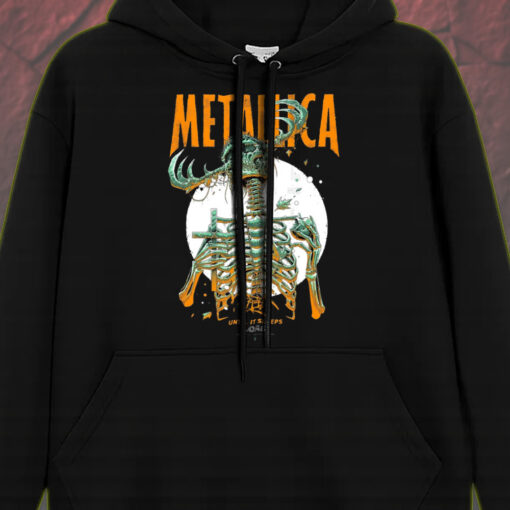 metallica load era until it sleeps 1996 skeleton horned skull art hoodie 4