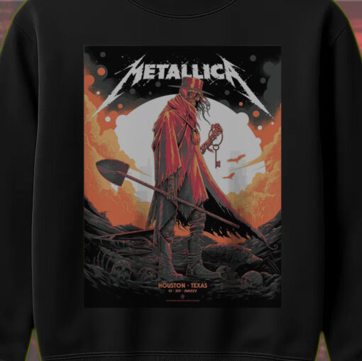metallica m72 houston concert june 14 2025 grim reaper key art sweatshirt 2