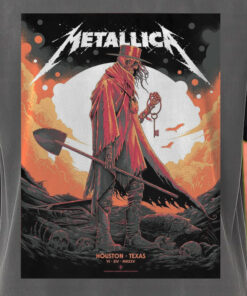 metallica m72 houston show june 14 2025 skeleton cowboy key art acid wash tee 2