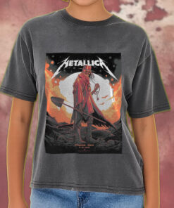 metallica m72 houston show june 14 2025 skeleton cowboy key art acid wash tee 3