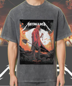 metallica m72 houston show june 14 2025 skeleton cowboy key art acid wash tee 4