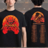 metallica m72 tour 2025 fire demon two sided shirt official world tour dates unisex tee