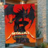 metallica m72 tour 2025 flag demon of fire banner tapestry north american concert edition 2