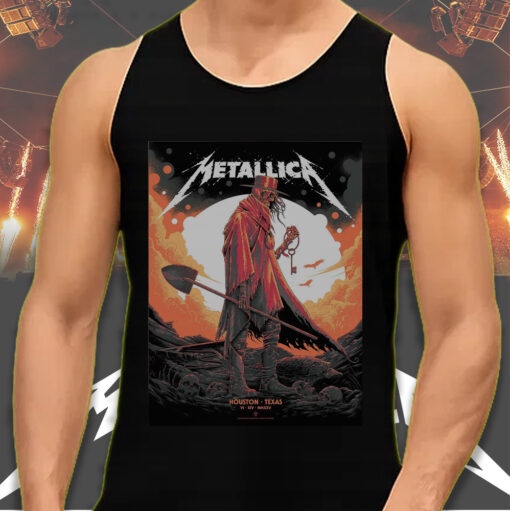 metallica m72 tour houston texas june 14 2025 grim reaper cowboy art tank top 2
