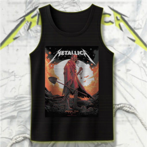 metallica m72 tour houston texas june 14 2025 grim reaper cowboy art tank top
