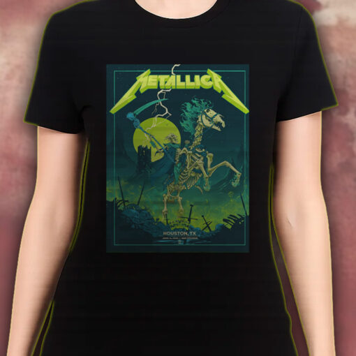 metallica m72 tour t shirt june 14 2025 houston texas grim reaper horseman nrg stadium official concert tee 2