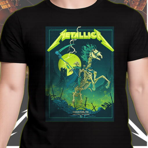 metallica m72 tour t shirt june 14 2025 houston texas grim reaper horseman nrg stadium official concert tee 3