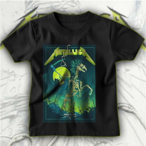 metallica m72 tour t shirt june 14 2025 houston texas grim reaper horseman nrg stadium official concert tee 4