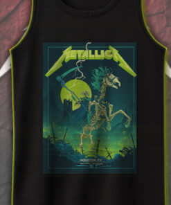metallica m72 tour tank top houston show june 14 2025 skeleton rider art nrg stadium official concert merch 1