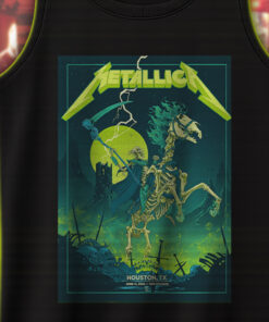 metallica m72 tour tank top houston show june 14 2025 skeleton rider art nrg stadium official concert merch 2
