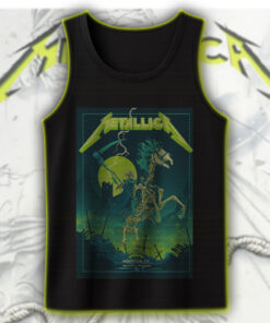 metallica m72 tour tank top houston show june 14 2025 skeleton rider art nrg stadium official concert merch
