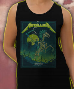 metallica m72 tour tank top houston show june 14 2025 skeleton rider art nrg stadium official concert merch 3