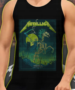 metallica m72 tour tank top houston show june 14 2025 skeleton rider art nrg stadium official concert merch 4