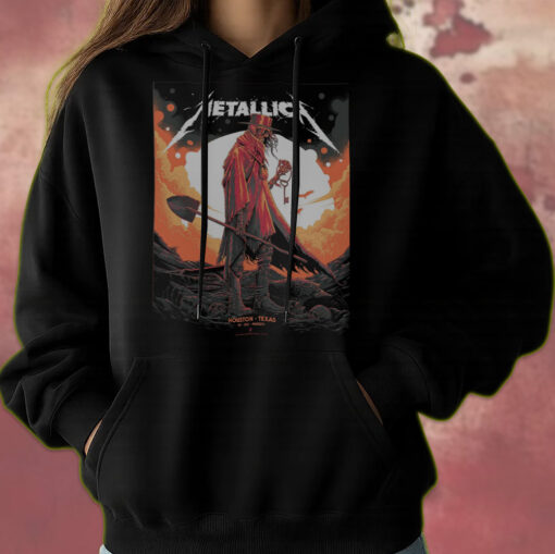 metallica m72 world tour houston texas june 14 2025 skeleton cowboy design hoodie 2