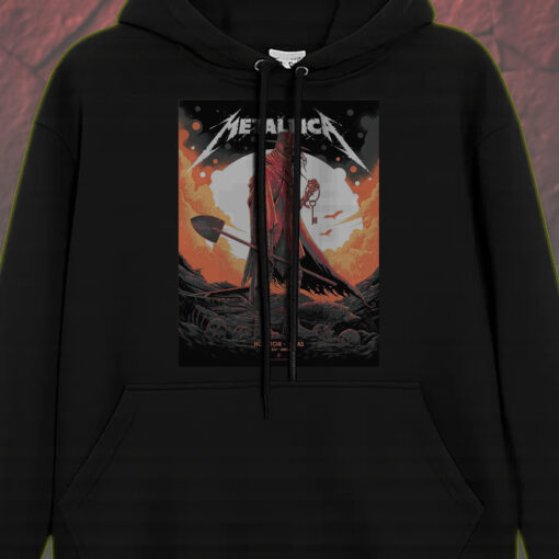 metallica m72 world tour houston texas june 14 2025 skeleton cowboy design hoodie 4