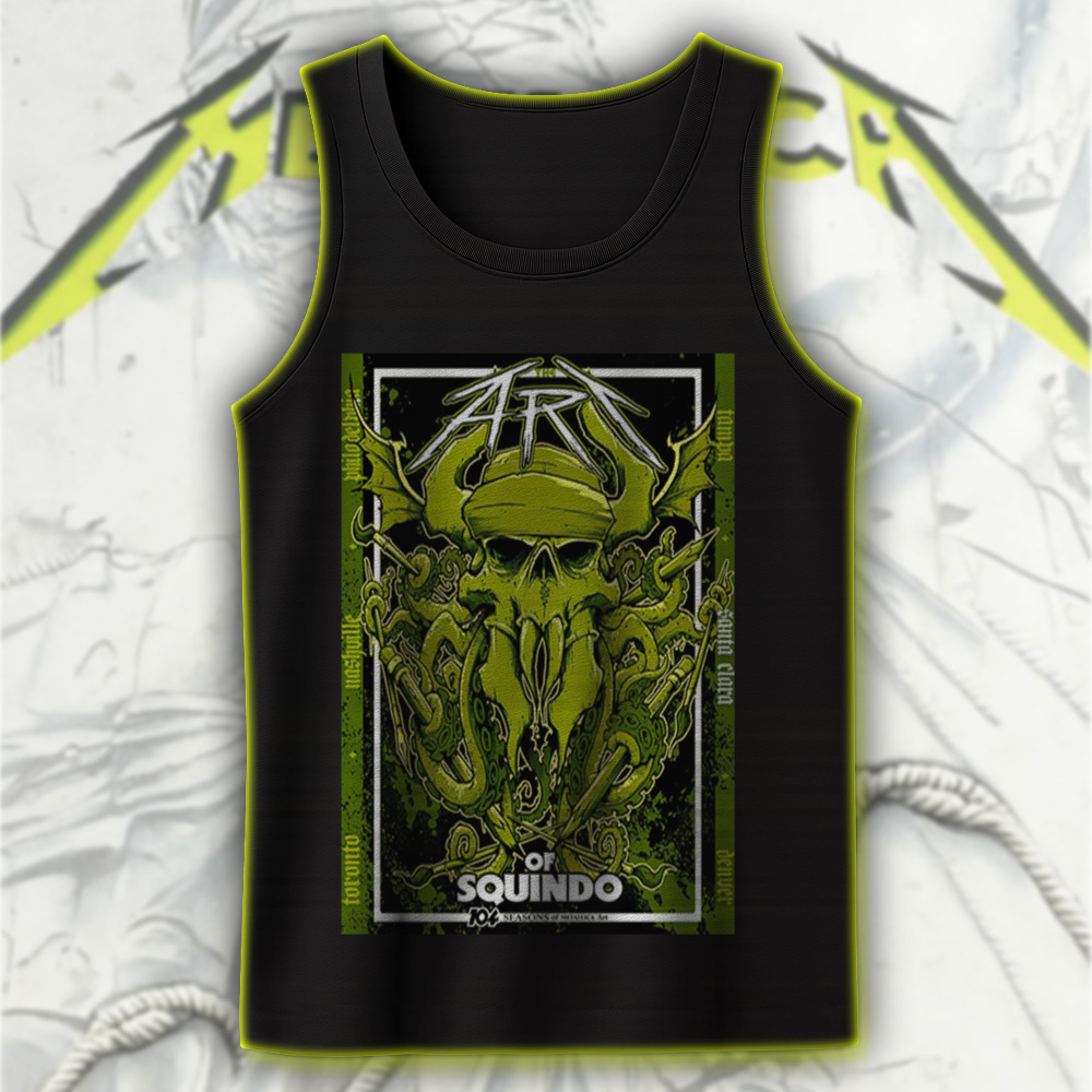 metallica the art of squindo tank top june 21 2025 bay area ca exhibit 104 seasons artist collection