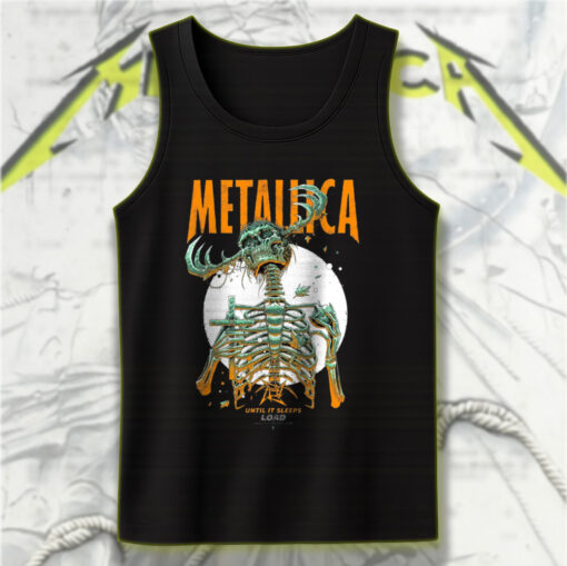 metallica until it sleeps 1996 load era skeleton cross art tank top